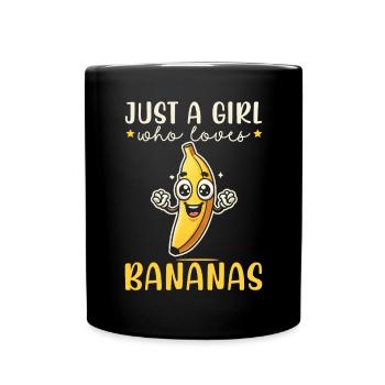 Bananenliebhaber Bananenfresser Essen Tropische Früchte - Tasse einfarbig - Schwarz - Vorne