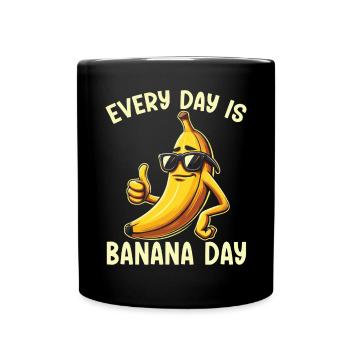 Bananenliebhaber Bananenfresser Essen Tropische Früchte - Tasse einfarbig - Schwarz - Vorne
