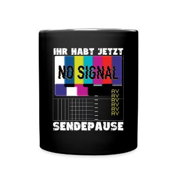Vous avez maintenant une pause de la diffusion - Pas de signal - Mug uni - noir - Devant