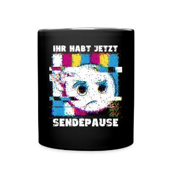 You now have a break from broadcasting - No signal - Full Colour Mug - black - Front