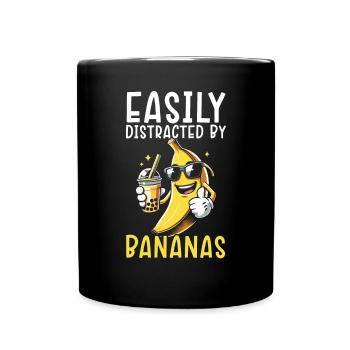 Banana Lover Mangeur de bananes Nourriture Fruits Tropicaux - Mug uni - noir - Devant