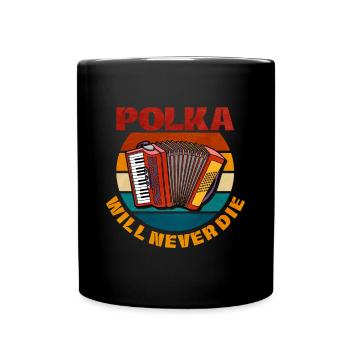 Akkordeon Polka Musik Geschenk - Tasse einfarbig - Schwarz - Vorne