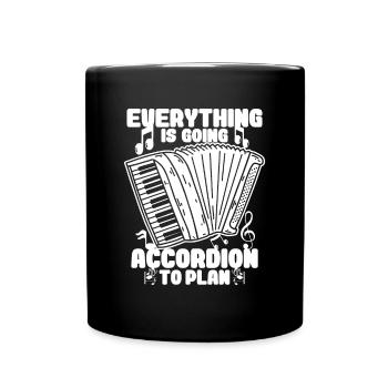 Akkordeon Polka Musik Geschenk - Tasse einfarbig - Schwarz - Vorne