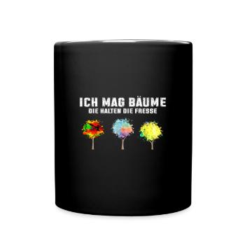 Arbres silencieux Silence humoristique - Mug uni - noir - Devant