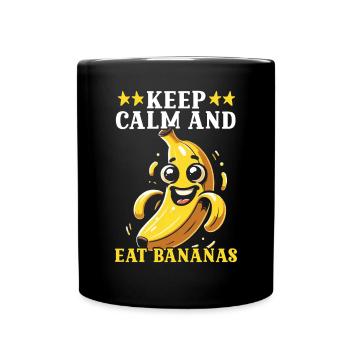 Banana Lover Banana Eater Food Tropical Fruit - Full Colour Mug - black - Front