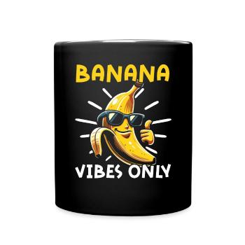 Banana Lover Mangeur de bananes Nourriture Fruits Tropicaux - Mug uni - noir - Devant