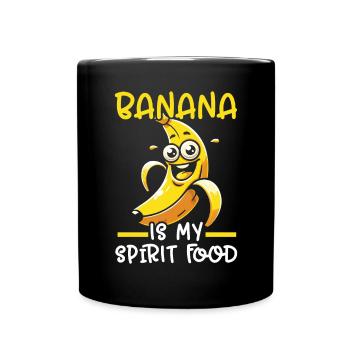 Bananenliebhaber Bananenfresser Essen Tropische Früchte - Tasse einfarbig - Schwarz - Vorne