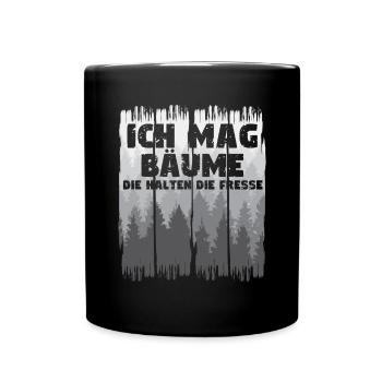 Arbres silencieux Silence humoristique - Mug uni - noir - Devant