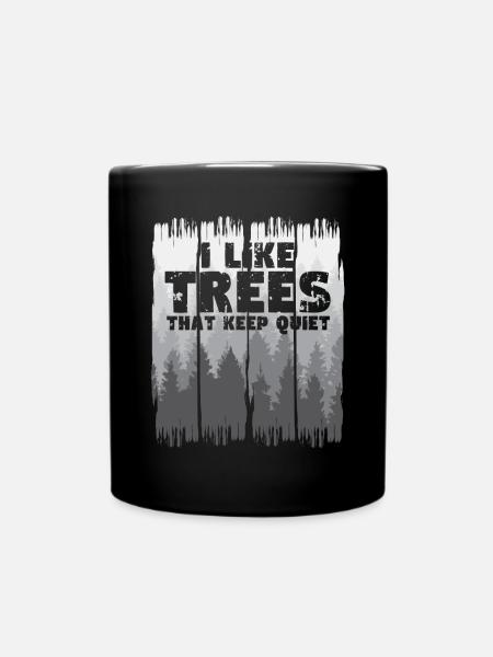 Arbres silencieux Silence humoristique - Mug uni - noir