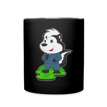 Mariage en costume de marié moufette - Mug uni - noir - Devant