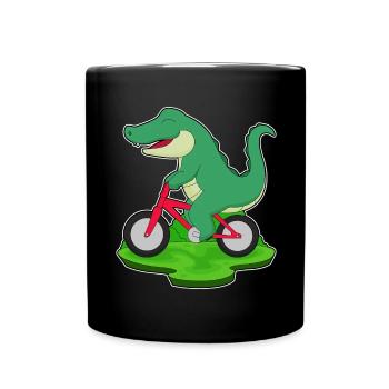 Vélo crocodile - Mug uni - noir - Devant