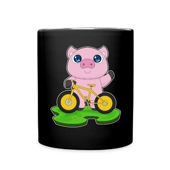 Vélo de cochon - Mug uni - noir - Devant
