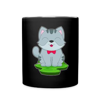 Cat Bow - Full Colour Mug - black - Front