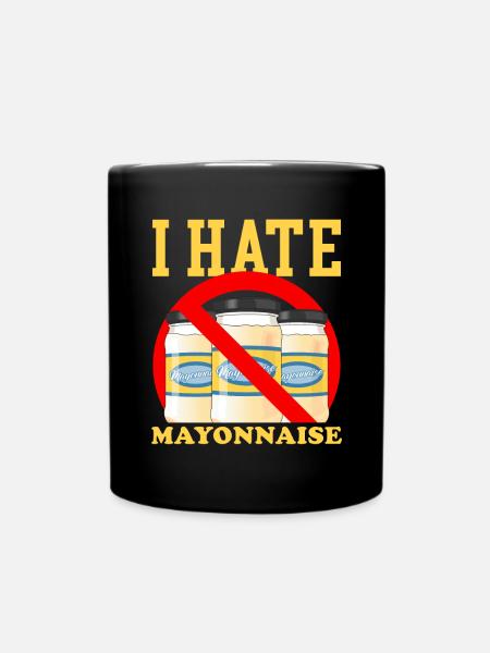 Mayo Mayonnaise Geschenk - Tasse einfarbig - Schwarz