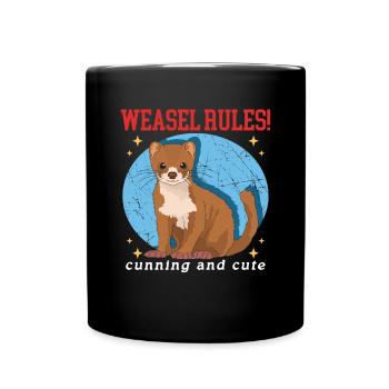 Weasel Mouse Weasel Hermännchen Gift - Full Colour Mug - black - Front