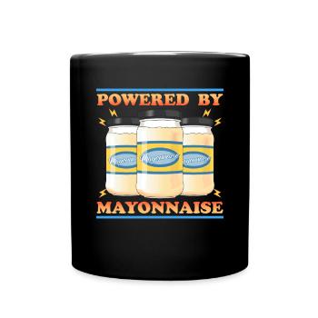 Mayo Powered By Mayonnaise Cadeau - Mug uni - noir - Devant