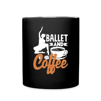 Süßes Ballerina Ballettänzerin Geschenk - Tasse einfarbig - Schwarz - Vorne