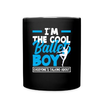 Süßes Ballerina Ballettänzerin Geschenk - Tasse einfarbig - Schwarz - Vorne