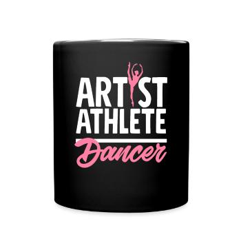 Süßes Ballerina Ballettänzerin Geschenk - Tasse einfarbig - Schwarz - Vorne