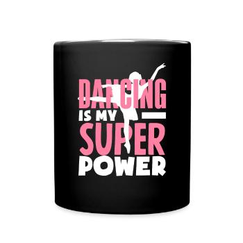 Süßes Ballerina Ballettänzerin Geschenk - Tasse einfarbig - Schwarz - Vorne