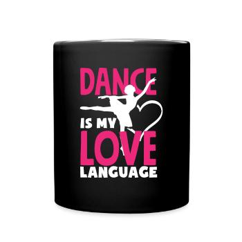 Süßes Ballerina Ballettänzerin Geschenk - Tasse einfarbig - Schwarz - Vorne