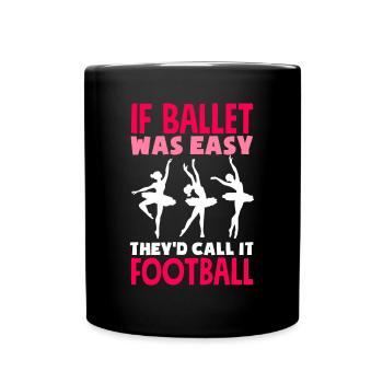 Süßes Ballerina Ballettänzerin Geschenk - Tasse einfarbig - Schwarz - Vorne