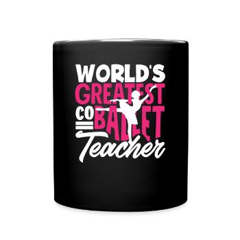 Süßes Ballerina Ballettänzerin Geschenk - Tasse einfarbig - Schwarz - Vorne