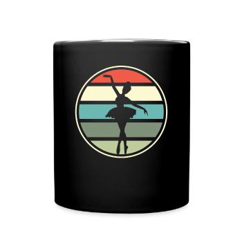 Süßes Ballerina Ballettänzerin Geschenk - Tasse einfarbig - Schwarz - Vorne