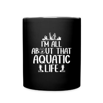 Tout sur la vie aquatique - Aquascaping Aquarium - Mug uni - noir - Devant