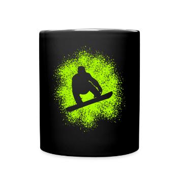 Amateurs de snowboard sports d’hiver - Mug uni - noir - Devant