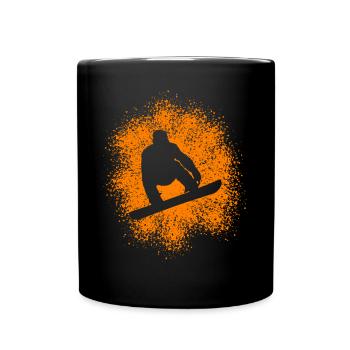 Amateurs de snowboard sports d’hiver - Mug uni - noir - Devant