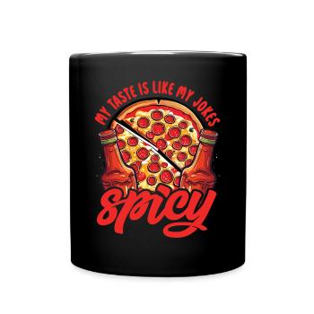 Chili-Enthusiast Spicy Chef Pizza Bekleidung - Tasse einfarbig - Schwarz - Vorne