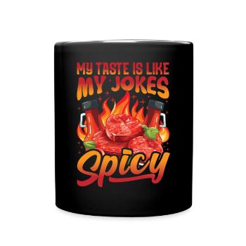 Red Hot Lover Pizza Sauce Chili Nourriture Épicée Robe - Mug uni - noir - Devant