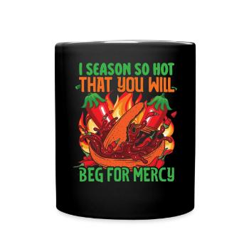 Red Hot Chili Sauce Spicy Food Lover Apparel - Tasse einfarbig - Schwarz - Vorne