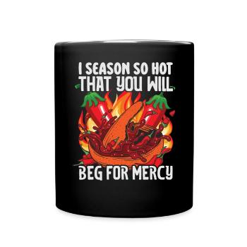 Red Hot Chili Sauce Spicy Food Lover Apparel - Tasse einfarbig - Schwarz - Vorne