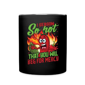 Red Hot Chili Sauce Spicy Food Lover Apparel - Tasse einfarbig - Schwarz - Vorne