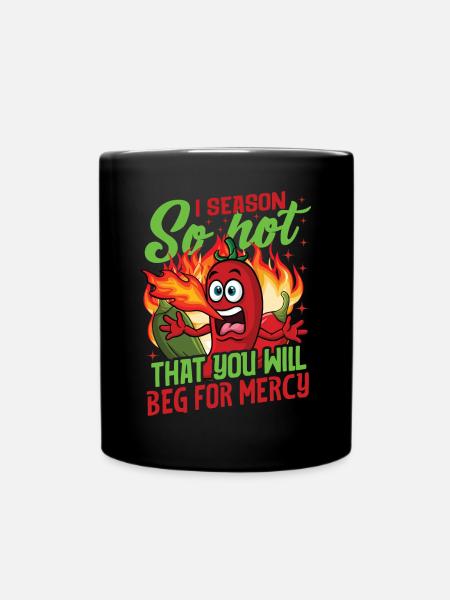 Red Hot Chili Sauce Spicy Food Lover Apparel - Tasse einfarbig - Schwarz