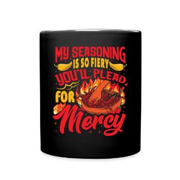 Cooking enthusiast chef and gourmand with - Full Colour Mug - black - Front