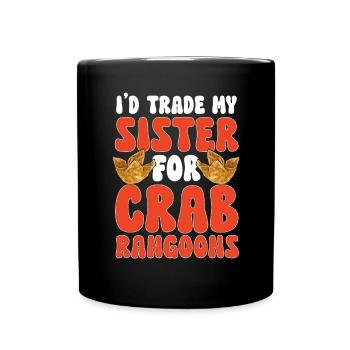 Krabben Rangoon Crab Rangoon - Full Colour Mug - black - Front