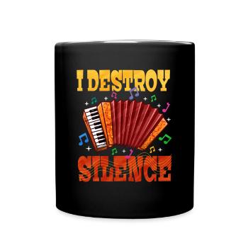 Akkordeon Polka Musik Geschenk - Tasse einfarbig - Schwarz - Vorne