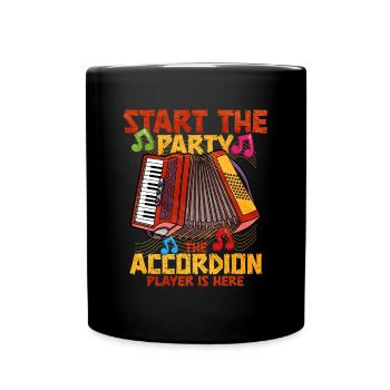 Akkordeon Polka Musik Geschenk - Tasse einfarbig - Schwarz - Vorne