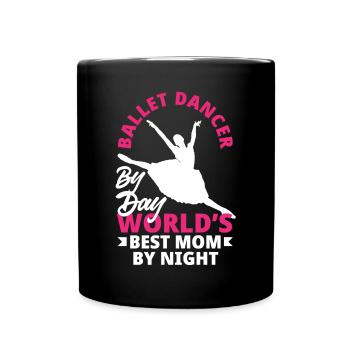 Süßes Ballerina Ballettänzerin Geschenk - Tasse einfarbig - Schwarz - Vorne