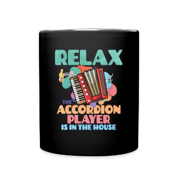 Akkordeon Polka Musik Geschenk - Tasse einfarbig - Schwarz - Vorne