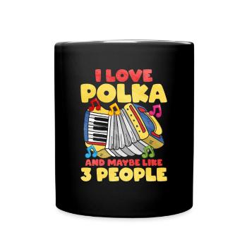 Akkordeon Polka Musik Geschenk - Tasse einfarbig - Schwarz - Vorne