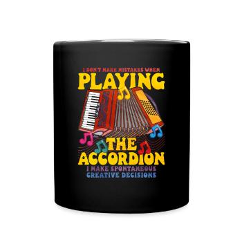Akkordeon Polka Musik Geschenk - Tasse einfarbig - Schwarz - Vorne