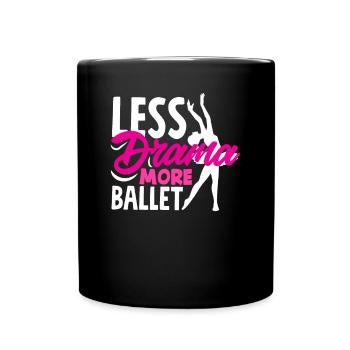 Süßes Ballerina Ballettänzerin Geschenk - Tasse einfarbig - Schwarz - Vorne