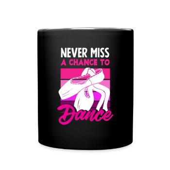 Süßes Ballerina Ballettänzerin Geschenk - Tasse einfarbig - Schwarz - Vorne