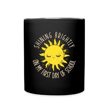 1st Grade Sun School Enrollment Primary School Girls - Full Colour Mug - black - Front