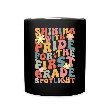 Shinging avec fierté 1ère année Groovy École primaire - Mug uni - noir - Devant
