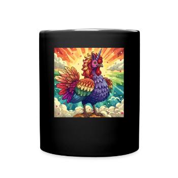 Licorne Thanksgiving Kawaii - Mug uni - noir - Devant